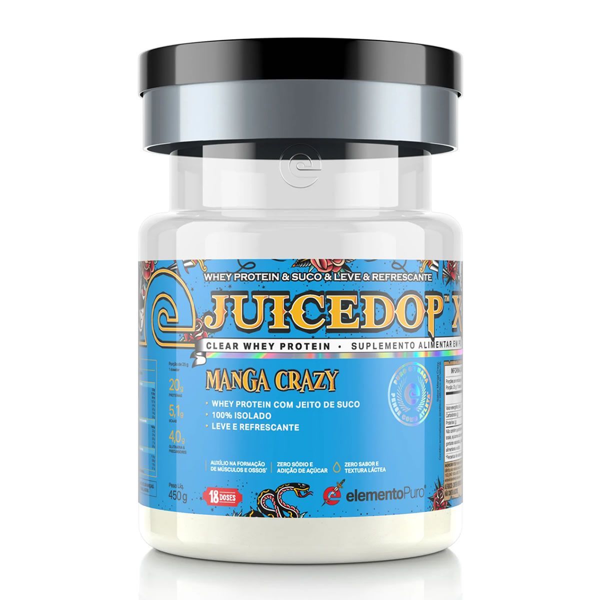 JuiceDop Whey Protein - 450g Manga Crazy - ElementoPuro