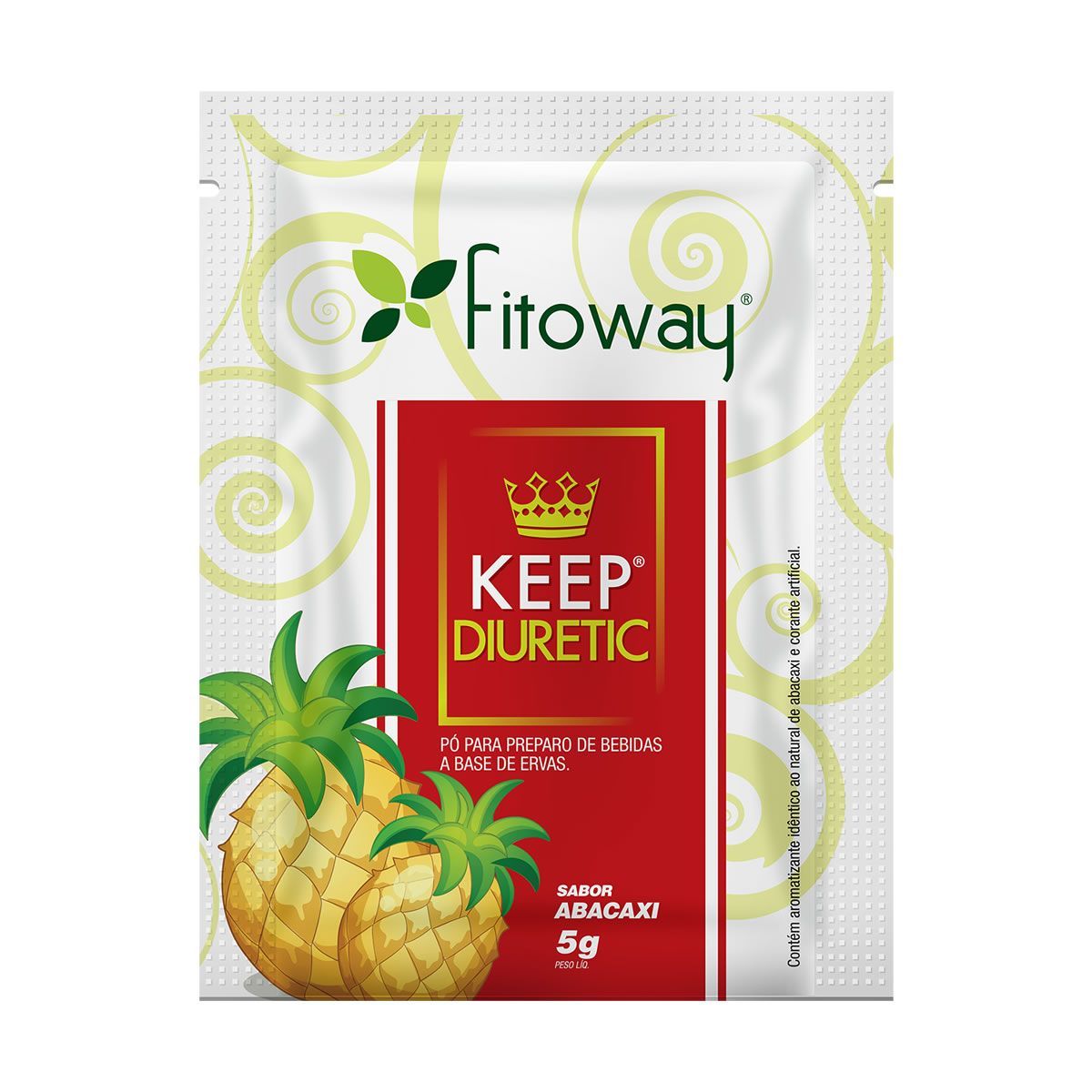 Keep Diuretic - 1 Sach� 5g Abacaxi Amostra - Fitoway