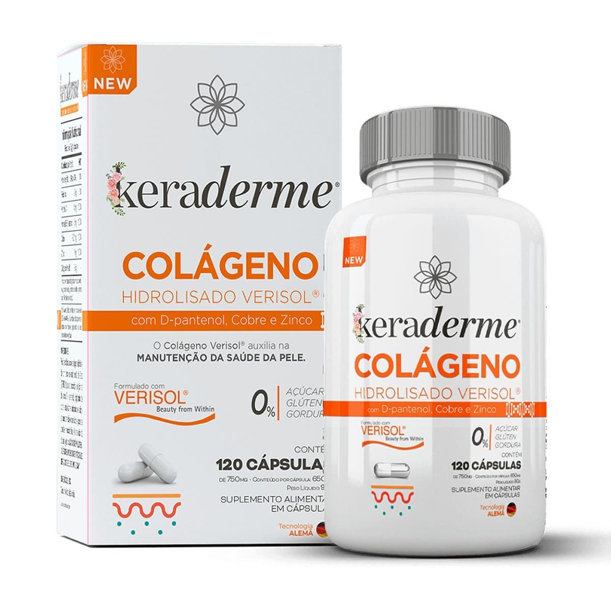 Keraderme Col�geno Verisol - 120 C�psulas - Nutrends