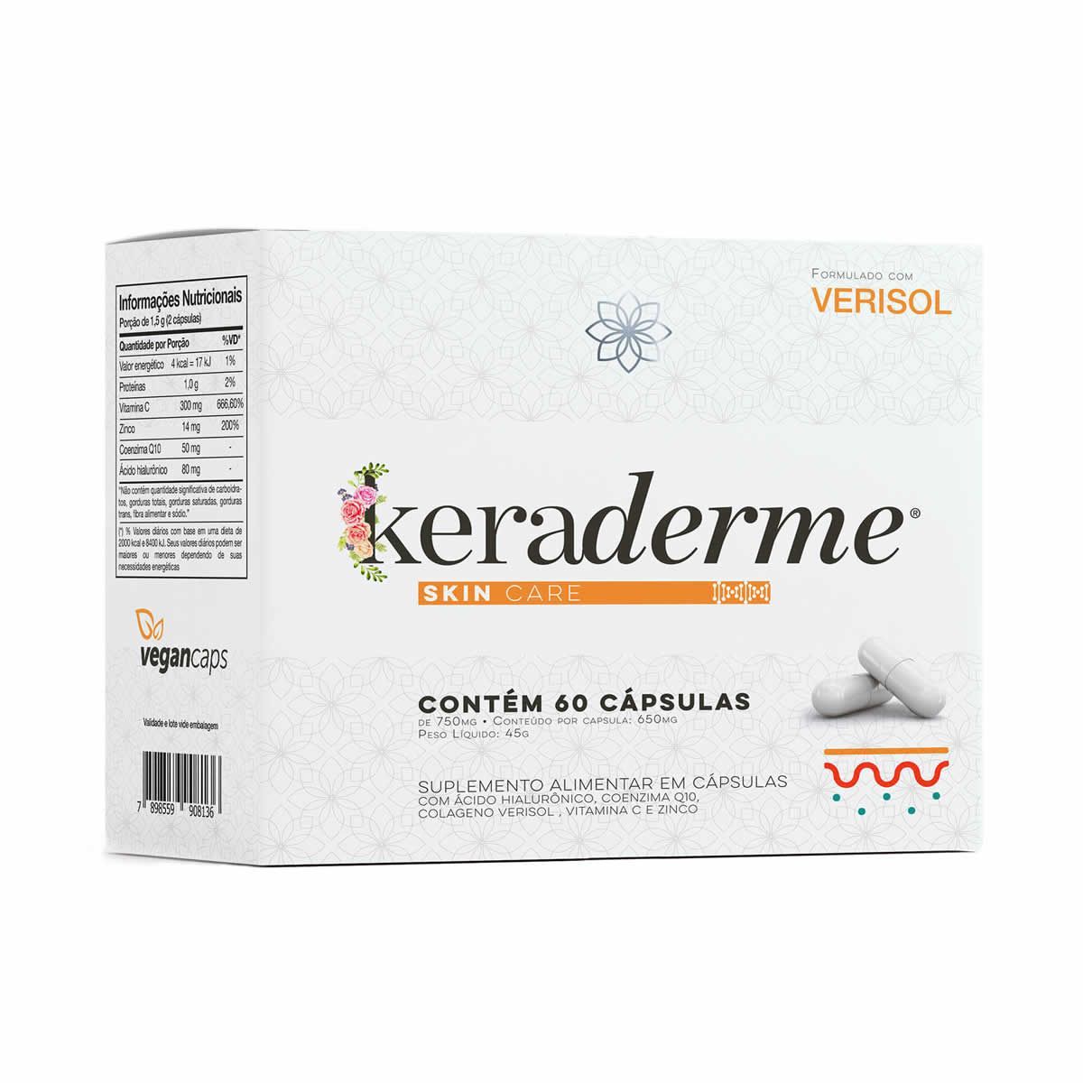 Keraderme Verisol Skin Care - 60 C�psulas - Nutrends
