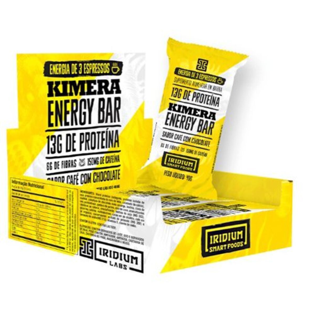 Kimera Energy Bar - 12 Unidades de 40g Caf� com Chocolate - Iridium*** Data Venc. 10/07/2021