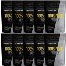 Kit 10 100% Pure Whey - 825g Refil Chocolate - Probiotica