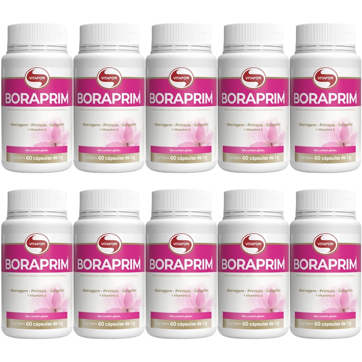 Kit 10 Boraprim - 60 C�psulas - Vitafor