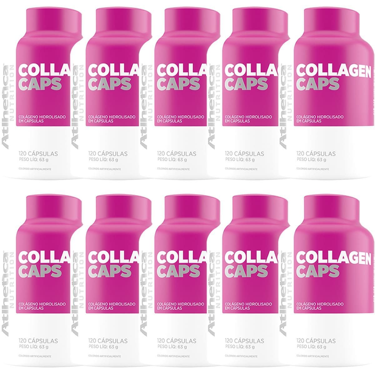 Kit 10 Collagen Caps Ella Series - 120 C�psulas - Atlhetica Nutrition