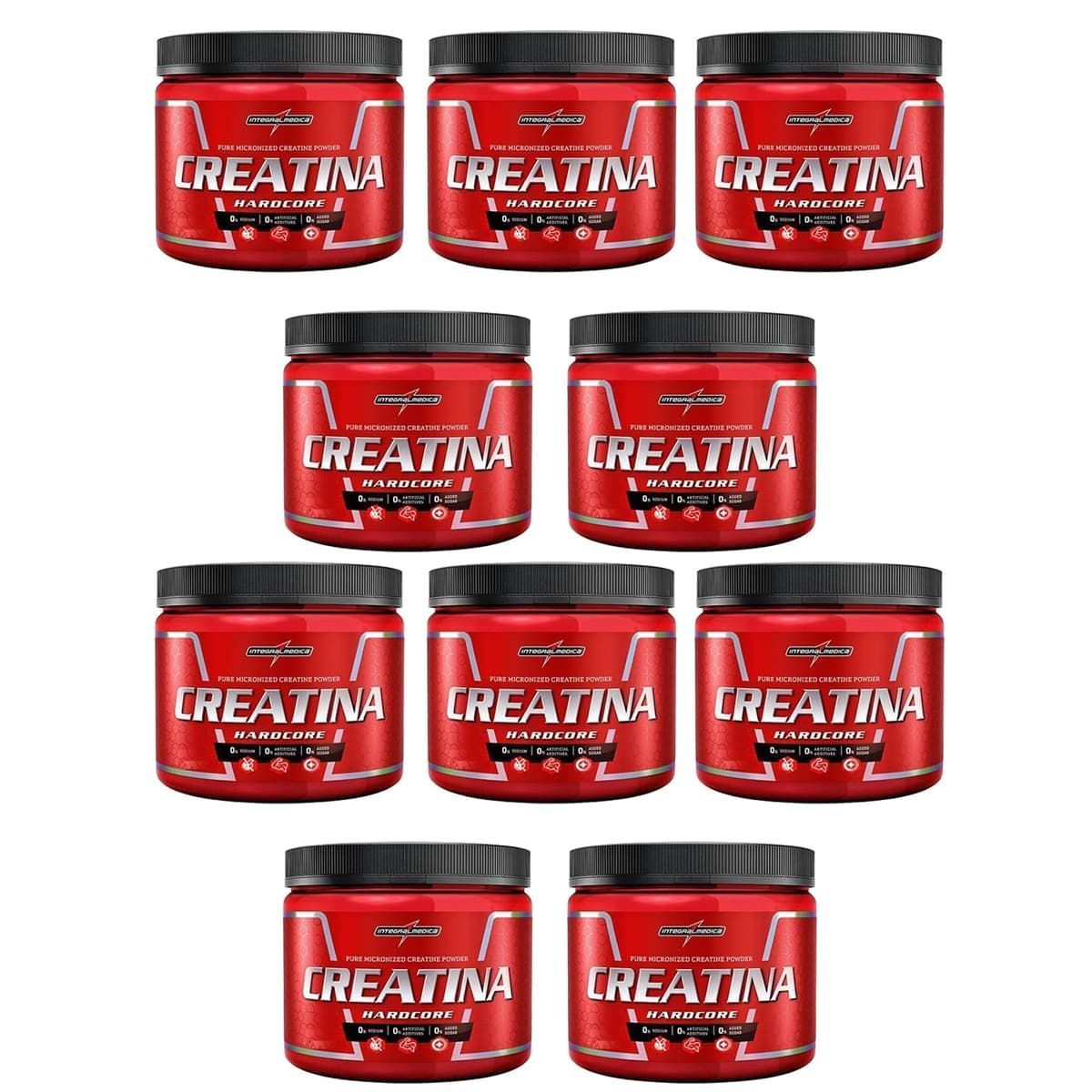 Kit 10 Creatina Hardcore Reload - 150g - IntegralM�dica