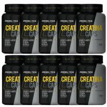 Kit 10 Creatina Monohidratada Pura - 180 C�psulas - Probi�tica