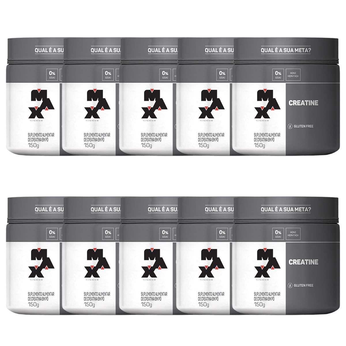 Kit 10 Creatine - 150g - Max Titanium