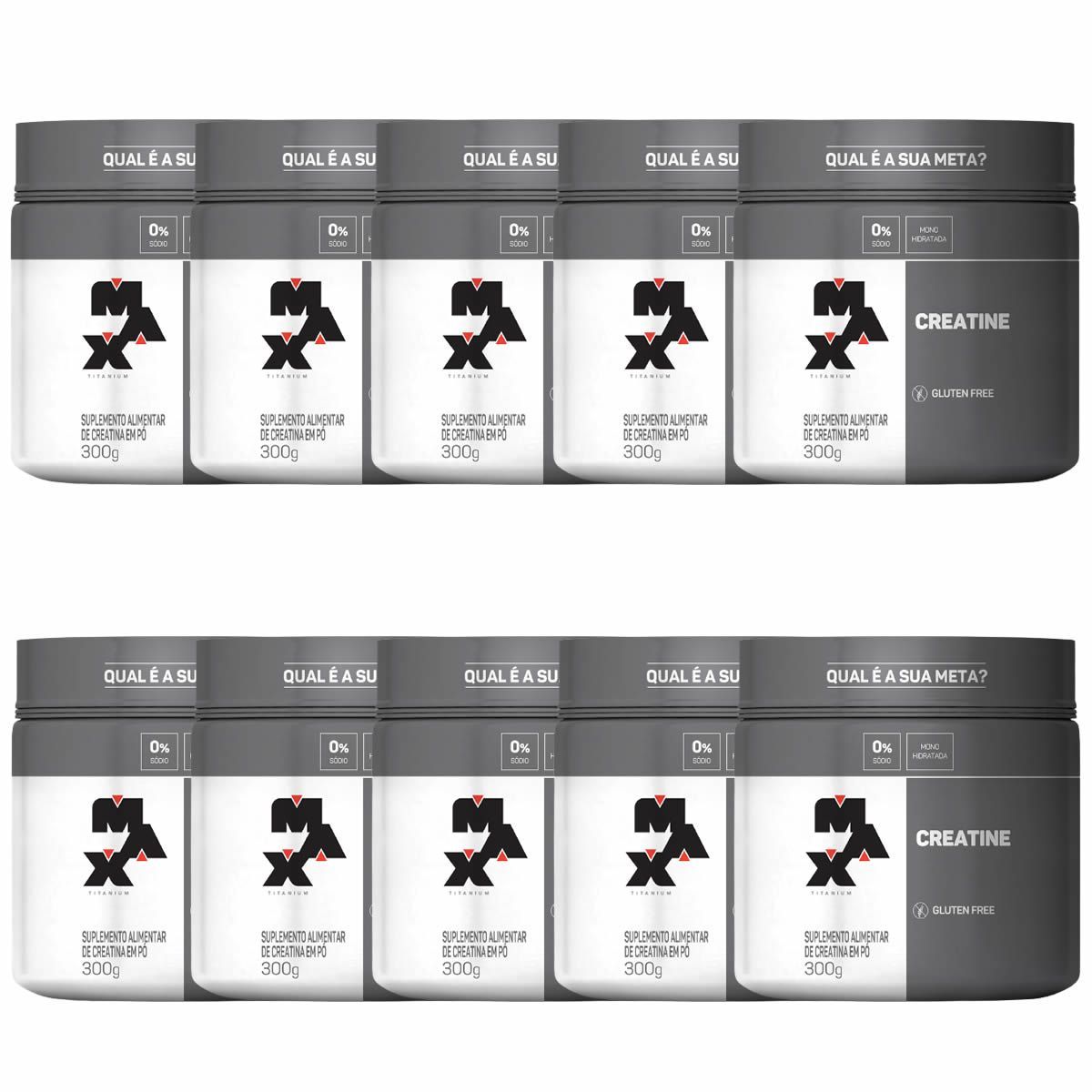 Kit 10 Creatine - 300g - Max Titanium