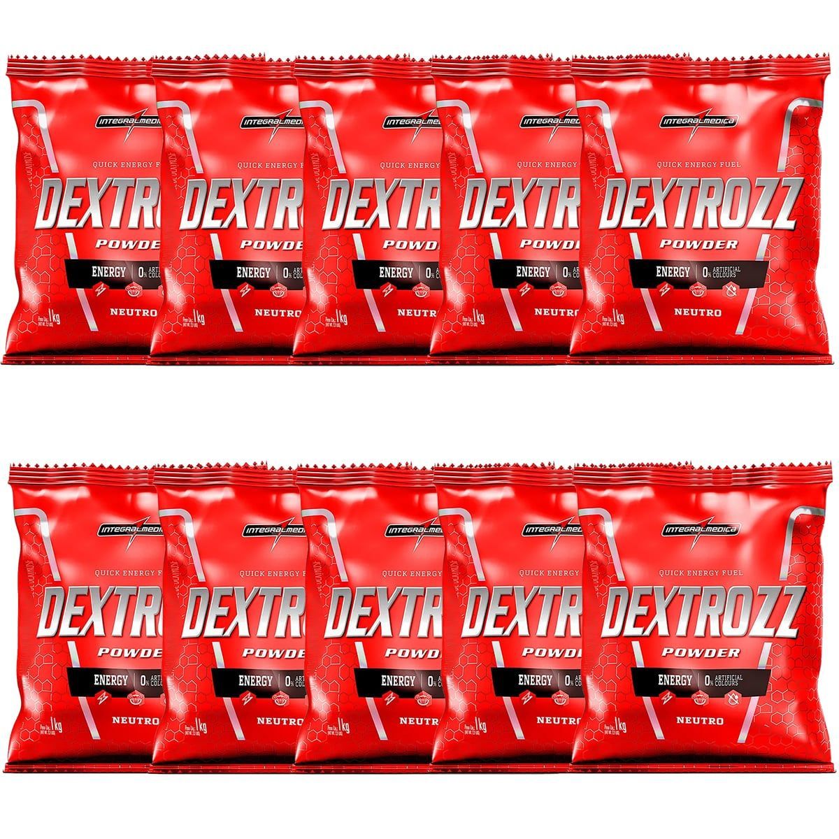 Kit 10 Dextrozz 100% Dextrose - 1000g - IntegralM�dica