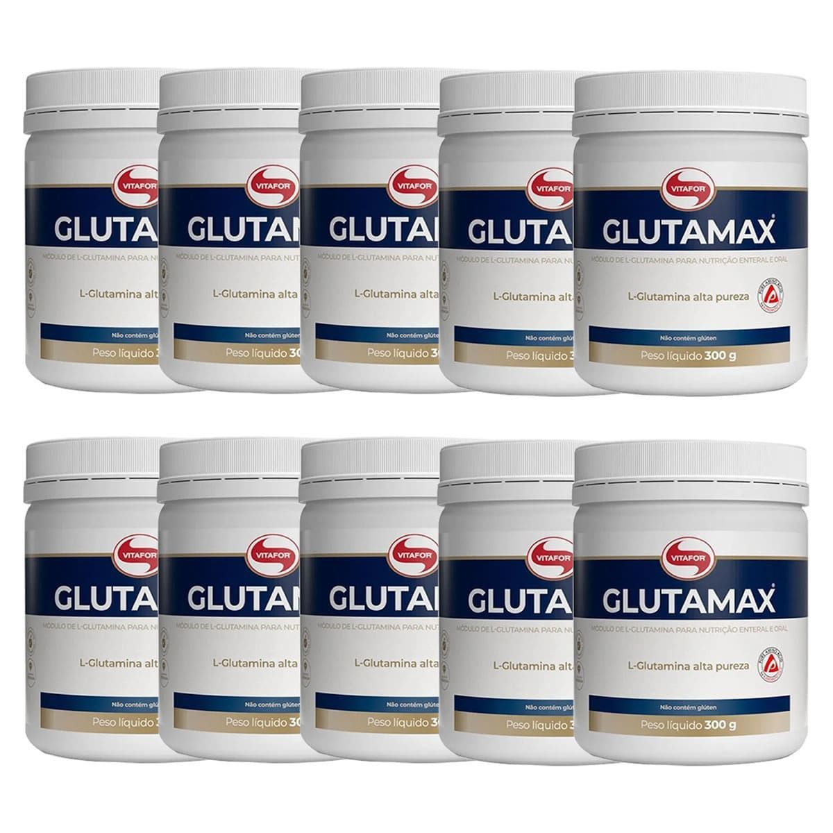 Kit 10 Glutamax - 300g - Vitafor