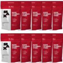 Kit 10 Mass Titanium 17500 - 3000g Refil Morango - Max Titanium