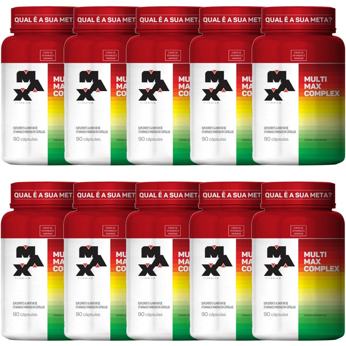 Kit 10 Multimax Complex - 90 C�psulas - Max Titanium