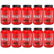 Kit 10 Nutri Whey Protein - 907g Chocolate - IntegralM�dica