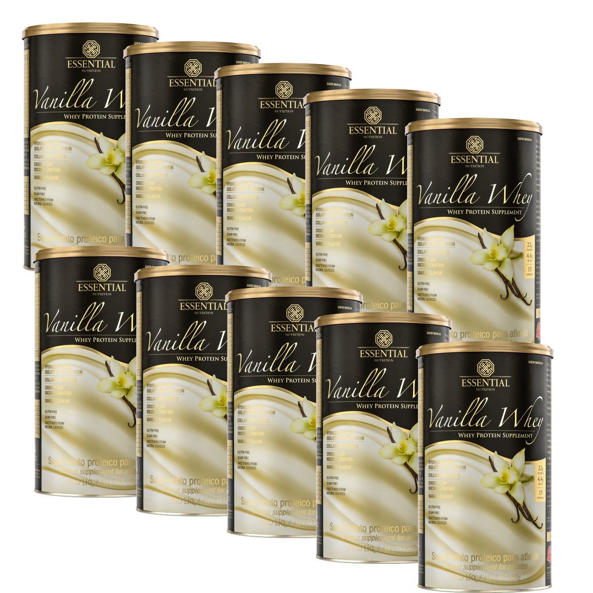 Kit 10 Vanilla Whey - 450g - Essential Nutrition