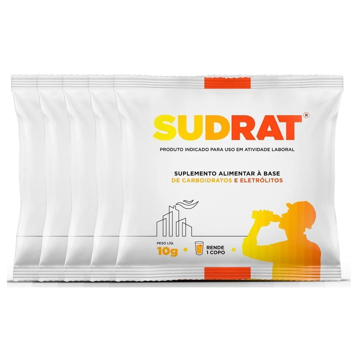 Kit 100X SUDRAT Isot�nico Reidratante - 10g Tangerina - Sudract Nutrition