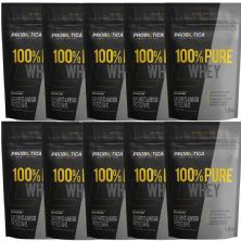 Kit 10X 100% Pure Whey - 1800g Refil Baunilha - Probiotica