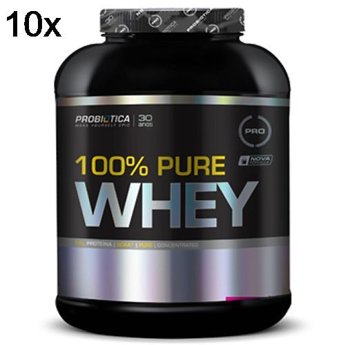 Kit 10X 100% Pure Whey - 2000g Natural - Probiotica