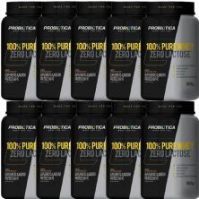 Kit 10X 100% Pure Whey Zero Lactose - Chocolate 900g - Probi�tica