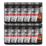 Kit 10X 100% Whey Prime Concentrado - 900g Morango - BodyAction