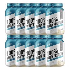 Kit 10X 100% Whey Protein - 900g Chocolate Branco - Shark Pro
