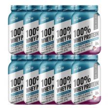 Kit 10X 100% Whey Protein - 900g Iogurte de Frutas Vermelhas - Shark Pro