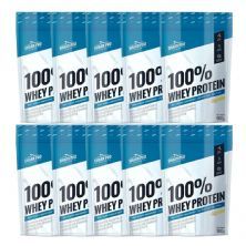 Kit 10X 100% Whey Protein - 900g Refil Chocolate Branco - Shark Pro