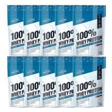 Kit 10X 100% Whey Protein - 900g Refil Chocolate - Shark Pro