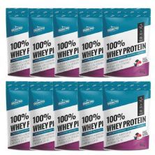 Kit 10X 100% Whey Protein - 900g Refil Iogurte de Frutas Vermelhas - Shark Pro