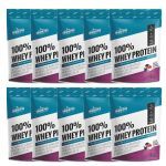 Kit 10X 100% Whey Protein - 900g Refil Iogurte de Frutas Vermelhas - Shark Pro