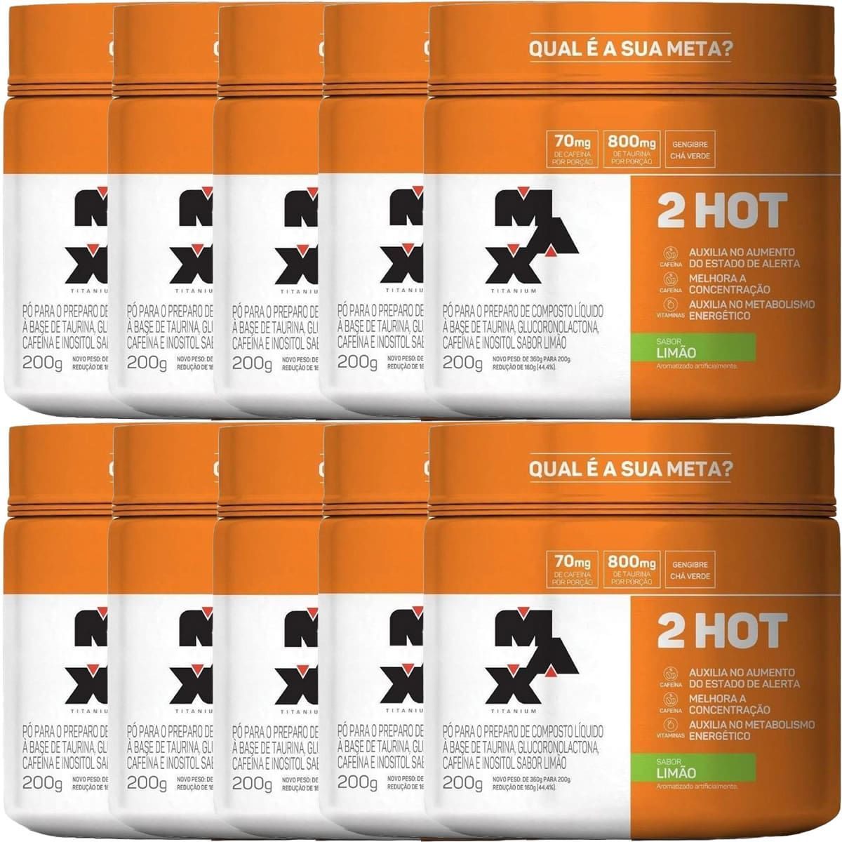 Kit 10X 2HOT - 200g Lim�o - Max Titanium