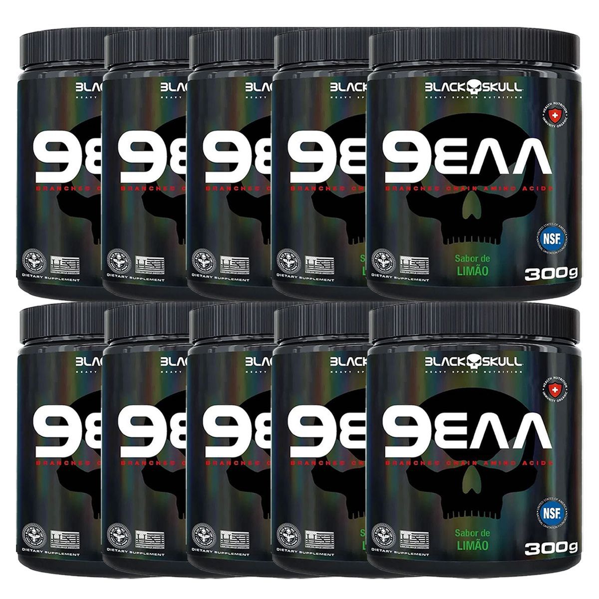 Kit 10X 9EAA - 300g Lim�o - Black Skull