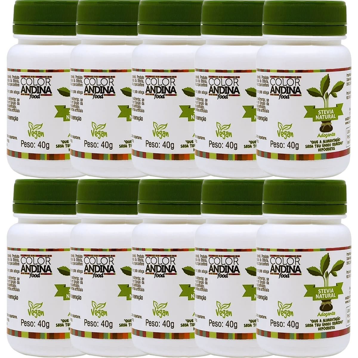 Kit 10X Ado�ante 100% Natural - 40g - Color Andina