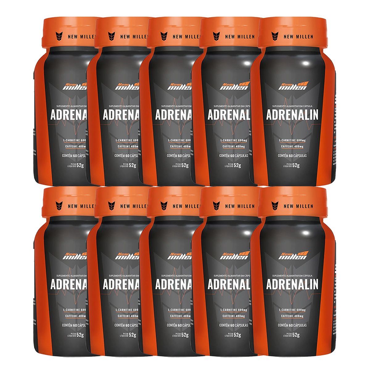 Kit 10X Adrenalin - 60 c�psulas - New Millen