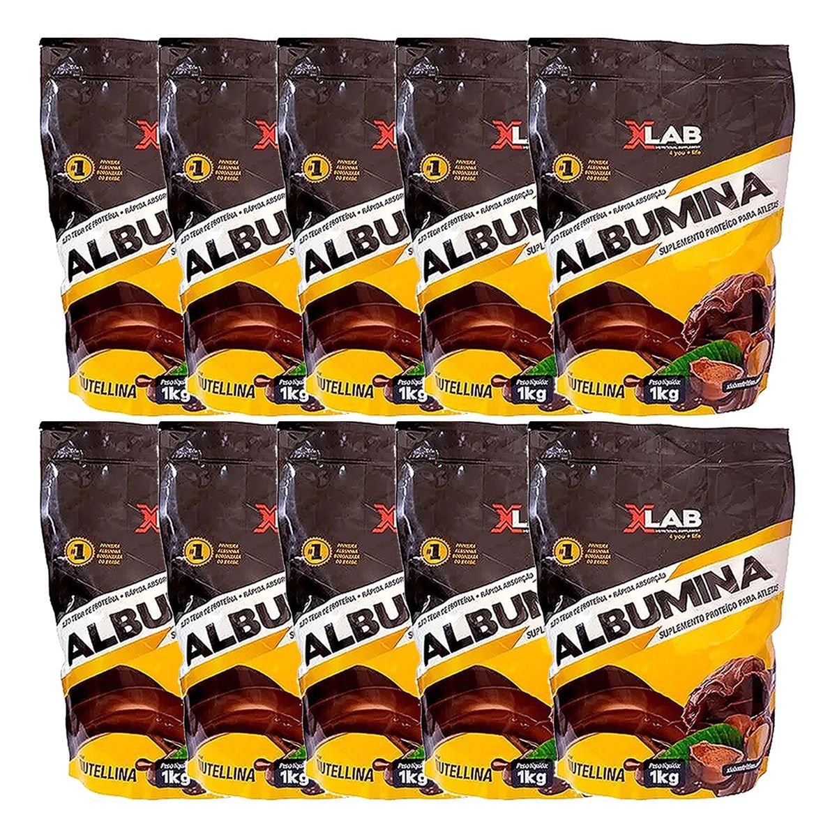 Kit 10X Albumina - 1000g Nutellina - XLab