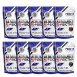 Kit 10X Albumina + Biotina Refil Stand-Up  - 1000g Chocolate - ProFit
