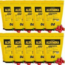 Kit 10X Albumina Refil - 1000g Morango - Naturovos