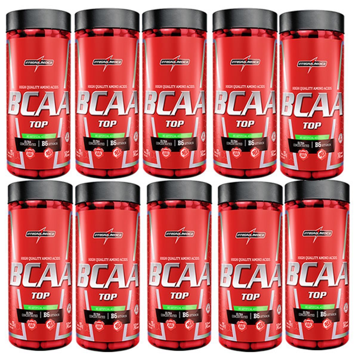 Kit 10X Amino BCAA TOP - 240 C�psulas - IntegralM�dica