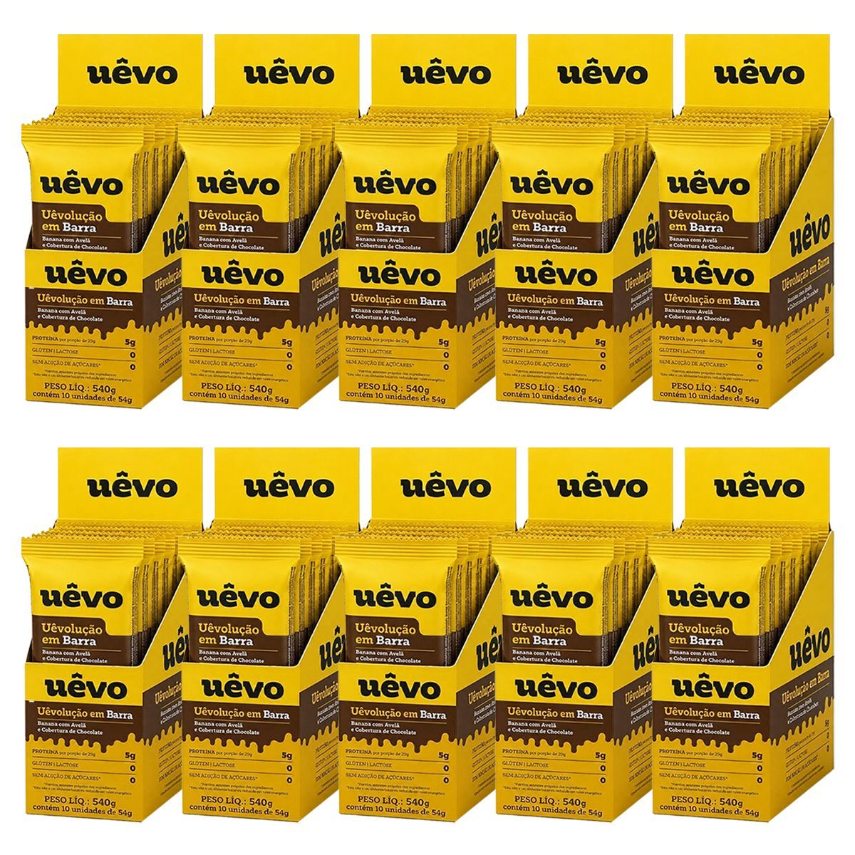 Kit 10X Barra de Prote�na - 10 Unidades 29g Banana com Avel� -  U�vo