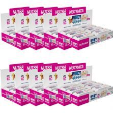 Kit 10X Barra Whey Grego Bar - 12 Unidades de 40g Bolo de Festa - Nutrata