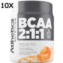 Kit 10X BCAA 2:1:1 - 210g Tangerina - Atlhetica Nutrition