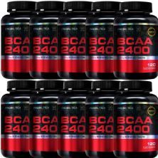Kit 10X BCAA 2400 - 120 Tabletes - Probi�tica
