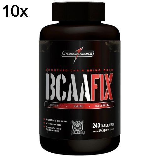 Kit 10X BCAA Fix Darkness - 240 Tabletes - IntegralM�dica