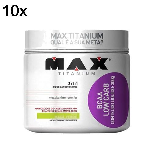 Kit 10X BCAA Low Carb - 300g Lim�o - Max Titanium
