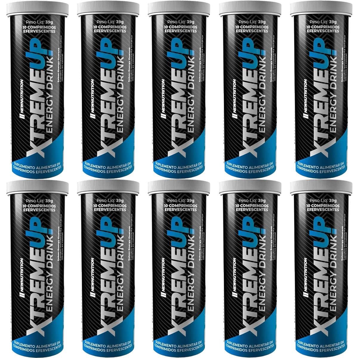 Kit 10X Bebida Energ�tica Efervescente XtremeUP - 10 Pastilhas - NewNutrition