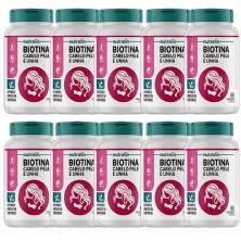 Kit 10X Biotina Cabelo, Pele e Unha - 60 Comprimidos - Nutralin