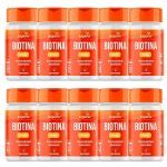 Kit 10X Biotina Mastigavel - 60 Pastilhas Morango - Bigens