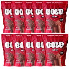 Kit 10X Bold Whey - 900g Refil Chocolate ao Leite - Bold