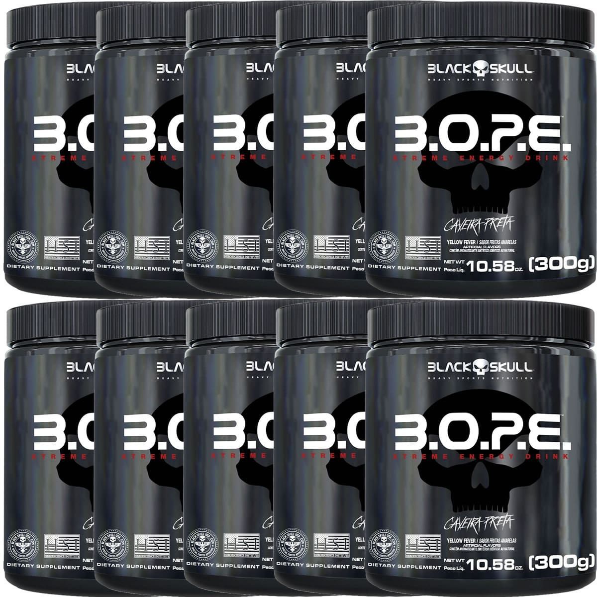 Kit 10X BOPE Beta Pure - 300g Frutas Amarelas - Black Skull