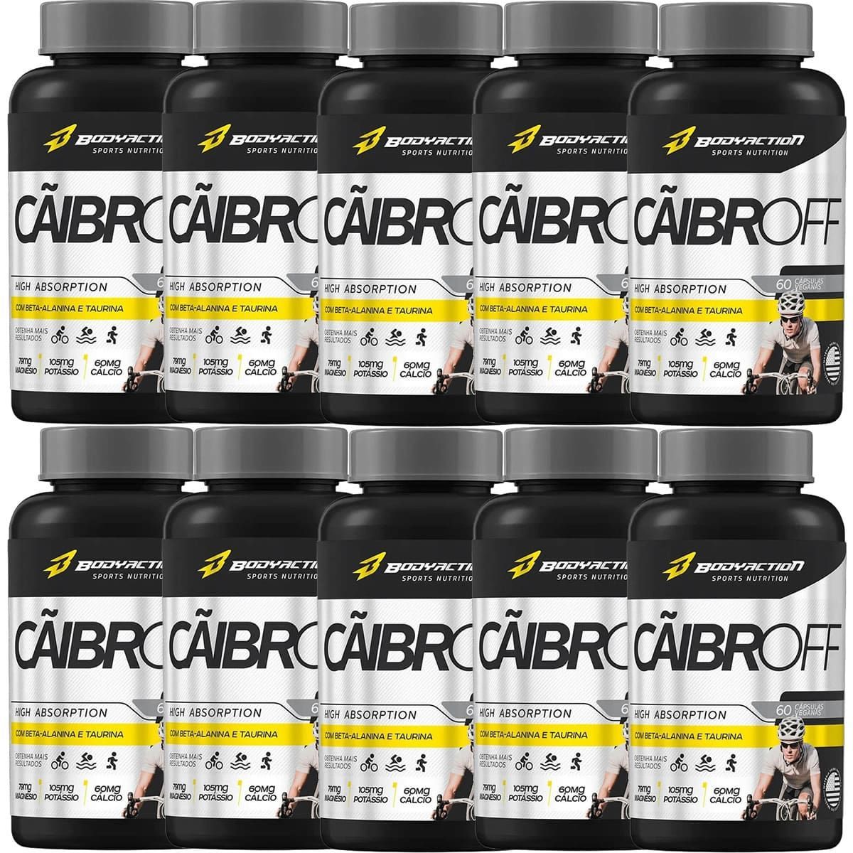 Kit 10X C�ibroff - 60 C�psulas - BodyAction