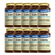 Kit 10X C�lcio Algas Marinhas - 60 C�psulas - VitaminLife